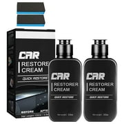 LMTODLFG Plastic Trim Restorer, Back to Black Plastic Restorer,Plastic Polish, Car Detailing Kit,Plastic Restorer for Cars,Plastic Repair Kit,Shiny car Stuff,Car Care,2Pc Interior Cleaner 3.5 Oz
